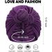 Women's African Turban Flower Knot Pre-Tied Bonnet - Large Blue/Purple/Yellow/Red/Grey/Black - Buy Online on GoSupps.com