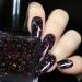 DouborQ Jelly Glitter Nail Polish Black Translucent Long-lasting Sequins Nail Art Varnish (07) Black Glitter-05