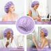 Welrog Waterproof Shower Hoods for Women | Reusable Adjustable Shower Caps for Men & Women | 2 Pack Rosa & Lila - Buy Online on GoSupps.com