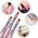 WOKOTO 3pcs Dual-Ended Gel Nail Brushes - 2 Way Gel Spatula For Nail Art Extension and Acrylic Nails Design - Buy Online on GoSupps.com