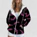 Halloween Costumes Printed Hooded Pull Out Zipper Pocket Jacket Warm Sweaters Women Winter Large Purple - Buy Online on GoSupps.com