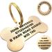 Engraved Solid Brass Pet ID Tags - Engraved Dog Tag - Personalised On Both Sides - Choose Size Style Design - Bone - Buy Online on GoSupps.com