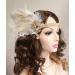 Chmier 1920s Flapper Feather Headband with Crystal Pearl Chain - White Feather Roaring 20s Headpiece for Prom, Party, Festival - Gatsby Hair Jewelry for Women - Buy Online on GoSupps.com