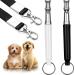 WENSILIAN Dog Whistle 2 Pack Dog Whistle to Stop Barking for Dogs Recall Training Whistle Professional Silent Dog Whistle to Stop Barking Training Control Tool for Puppy with Black Strap Lanyard