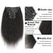 Yumlas 10 Inch Kinky Straight Clip In Human Hair Extensions 10PCS 120g Yaki Straight Clip 9A Full Head Natural Black Real Human Hair Extensions for Black Women - #1B Natural Black - Buy Online on GoSupps.com