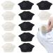 Aitous 12 pairs of self-adhesive heel cushions for too big shoes heel repair patch for better shoe suitable and comfort unisex (black and white)