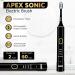 Buy LED Whitening Electric Toothbrush - Rechargeable Sonic Brush for Adults | Blue Light Teeth Whitening & Cleaning - Black/Gold - Buy Online on GoSupps.com
