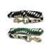 Leading knitting for horse - connecting trick in different stylish designs leading leash binding pony donkey goat (1x green + 1x black)
