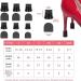 Keroius Heel Protective Caps - 12 Pairs, 6 Sizes, Non-Slip & Noise Reducing for High Heels - Ideal for Weddings, Races, Formal Events - Clear & Black - Buy Online on GoSupps.com