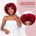 Abeillo Silk Sleep Bonnet for Women - Adjustable Satin Night Cap for Curly Hair - Wine Red - Buy Online on GoSupps.com