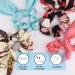 ANBALA Satin Ribbon Hair Scrunchies Set A - 10Pcs Thin Cold Scrunchies for Girls Women - Floral & Solid Color Hair Ties Accessories - Buy Online on GoSupps.com
