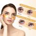 24K Gold Under Eye Patches - Eye Mask for Dark Circles, Puffiness, Wrinkles, and Fine Lines - 15 Pairs with Hair Clips - Buy Online on GoSupps.com