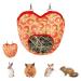 Rabbit Hay Feeder Guinea Pig Hay Rack Manger Holder Hanging Feeding Storage Made of Oxford Cloth For Rabbits Guinea Pigs Ferrets and Other Small Animals (Orange)