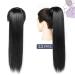Premium Clip-In Ponytail Hair Extensions - 22 Inch Natural Black Braid 110g Realistic Hair - Smooth & Versatile Preference Extensions - Buy Online on GoSupps.com