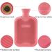 HomeTop Premium Classic Rubber Hot Water Bottle Set - 2L Pink with Faux Fur Cover - Buy Online on GoSupps.com