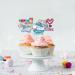 Cruise Travel Themed Happy Birthday Cupcake Toppers Set of 18 - Perfect for cruise party baby shower party bridal party or birthday party decorations for boys and girls - SugarGera - Buy Online on GoSupps.com