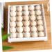 Angoily Box 30 Egg Container Egg Carton Egg Tray with Lid Stackable Egg Holders Drawer Storage Box At Home As Shown 33X26.5X14.3cm - Buy Online on GoSupps.com