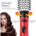 Hot Air Brush Styler & Dryer - 2-in-1 Rotating Hair Curler for Salon-Quality Curls at Home - Stylish Red Design - Buy Online on GoSupps.com