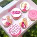 Pre-Cut Barbie 6B Edible Stand up Wafer/Rice Paper Cupcake Cake Toppers Birthday Party Pink Decorations (24)