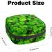 Shop Clover Lucky Green Floral Sanitary Napkin Bag - Portable Menstrual Cup Pocket with Zipper for Women & Teens - International Shipping Available - Buy Online on GoSupps.com