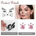 Cat Face Gems & Rhinestones for Women & Kids | Stick-On Whiskers & Body Gems | Perfect for Rave & Halloween Makeup - 4 Sheets - Buy Online on GoSupps.com