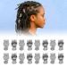 Sunnyclue 69pcs Hair Pearls - Viking Hair Bracelet & Necklace DIY Jewelry Ancient Silver Column Beads for Braids - Perfect Hair Decor - Buy Online on GoSupps.com