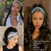 Glueless Natural Black Long Wavy Headband Wig | Heat Resistant Synthetic Half Wig 22 Inch for Women - Buy Online on GoSupps.com
