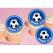 20 x Personalised Football party cupcake toppers wafer/icing uncut - (icing paper red) Red icing paper