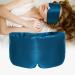 ATreebag Silk Sleep Mask for Women Men, Mulberry Silk Eye Sleeping Mask & Blindfold with Adjustable Velcro Strap, Blackout Eye Cover for Sleep Travel Yoga Nap, Large Size, Peacock Blue