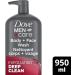 Dove Men+Care Body + Face Wash with 24-Hour Nourishing Micromoisture Technology Exfoliating Deep Clean Body Wash for Men 950 ml - Buy Online on GoSupps.com