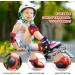 KUYOU Kids Knee and Elbow Pads Set - Red | Safety Gear for Skating, Cycling, and Scooter Riding - Buy Online on GoSupps.com