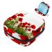 Storage bags for women's tapes red flower spring portable menstrual pads panty lips tampons women's bandages storage holder for women school office multicolored 01