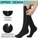 Evolyline Zipper Compression Socks 2 Pairs - 15-20 mmHg Medical Graduated Support for Men and Women - Perfect for Varicose Veins, Flight, Running, Pregnancy, and Travel - Black+Beige, L-XL - Buy Online on GoSupps.com