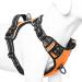 Heele dog harness without train breast tableware for medium dog adjustable reflective dog dishes breathable dog harness with padded handle no-pull dog harness orange m m-breast scope: 38-71cm un-orange