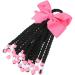 Bowknot Braided Ponytail Colored Braids Hair Extensions with Rubber Bands and Beads Ponytails Hair Bows Synthetic Hairpieces for Women Girls Party Highlights Cosplay Dress Up