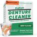 Protech Denture Cleaner 7g (3-Month Supply) Denture Cleanser Foils for Retainers, Nightguards, Mouthguards, and Dentures, Nicotine, Coffee and Iron Cleaning Foils, No Tablets, Long Lasting Packets 12 Pack