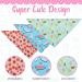 SCIROKKO Hawaii Dog Bandanas 3 Pack - Cute Fruit Print Scarf Bibs for Pets | Summer Pet Accessories for Dogs Cats - Ice Cream Strawberry Watermelon - Buy Online on GoSupps.com