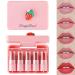 Bekoeen 5Pcs Girls Mini Matte Lipstick Set Capsule Pills Lipstick  Strawberry Flavor Long Lasting Lipstick labiales mate 24 horas originales with Cute Box