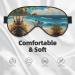 Romantic Beach Print Eye Mask | Ultra-Soft Light-Blocking for Restful Sleep | Ideal for Comfort | International Shipping Available - Buy Online on GoSupps.com