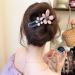 Retro Flower Duckbill Straight Clips Elegant Duckbill Clip Hair Clips for Women Vintage Flower Non Slip Hair Claw Clips Flower Flat Hair Clips for Thin Thick Hair 3pcs Pink - Buy Online on GoSupps.com