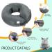 Nobleza Inflatable Dog & Cat Recovery Collar - Adjustable Surgery Protective Cone Comfortable Velcro Fastener XL Size (24.4 inch) - Ideal for Pets After Surgery & Injuries (Gray) - Buy Online on GoSupps.com