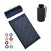 Acupress toweratte & pillow set/acupunctive mat Spike yoga mat for massage wellness relaxation and tension relaxation muscles relaxation after sport recovery - with tag bag navy blau