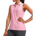 G Gradual Women's Sleeveless Golf Polo Shirt - Pink Large | Quick Dry Collared Tank Top for Tennis | V-Neck Women's Polo - Buy Online on GoSupps.com