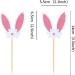30 PCS Easter Cupcake topper Bunny Cupcake Toppers Easter Egg Cupcake Topper Rabbit Easter Party Cake Topper Decorations (Brown) (Bunny Ear flower) - Buy Online on GoSupps.com