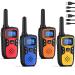 Walkie Talkies for Adults Long Range-Wishouse Rechargeable Portable 2 Way Radios Hiking Accessories Camping Gear Toys for Kids with Lamp SOS Siren NOAA Weather Alert VOX Easy to Use Walky Talky 4 Pack Red Blue Orange Yellow