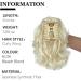 Yamel 8 Bleach Blonde Short Curly Ponytail Extension | Claw Jaw Clip Synthetic Hairpiece - Buy Online on GoSupps.com