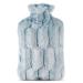 samply Hot Water Bottle with Luxury Cosy Faux Fur Cover 2L Hot Water Bag for Hand Feet Warmer Neck and Shoulder Pain Relief Blue