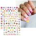 JMEOWIO 10 Sheets Spring Nail Art Stickers Decals Self-Adhesive Summer Blue Butterfly Nail Supplies Nail Art Design Decoration Accessories Flower D - Buy Online on GoSupps.com