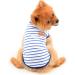 Smalllee Lucky Store Summer Dog Clothing - Striped Sleeveless T-Shirt for Small & Medium Dogs Cats - Teacup Yorkie Chihuahua - Medium Blue - Buy Online on GoSupps.com