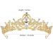 Aprince Gold Crown and Tiara | Crystal Tiaras for Women | Birthday & Bridal Headband for Wedding, Prom, Mother's Day - Buy Online on GoSupps.com